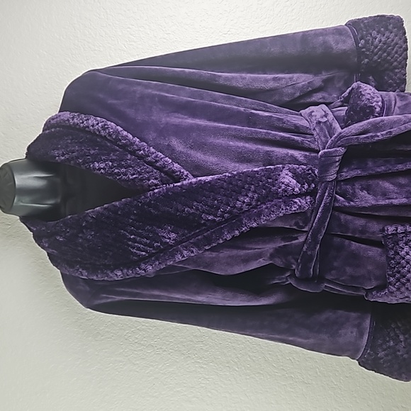 Charter Club Other - Charter Club | Women's Shawl Collar Plush Purple Self-Tie Loungewear Robe Sz L